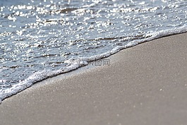 波,海灘,海