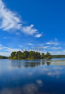 湖,岛,水