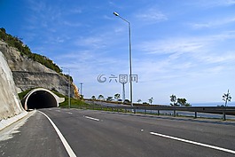隧道,路,山