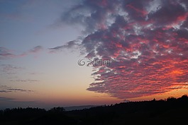 日落,余輝,黃昏