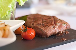 牛排,食品,烤