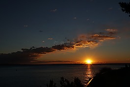 日落,夕陽大海,abendstimmung