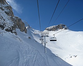 阿爾卑斯山,雪,滑雪