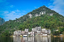 上林,大龍湖,水上人家