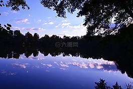 湖,天空,颜色游戏