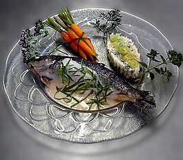 溪鱒魚(yú),主要課程,主菜