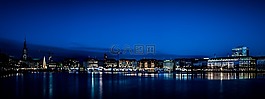 汉堡,binnenalster,的jungfernstieg