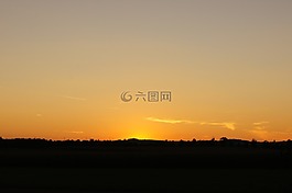 余輝,日落,傍晚的天空