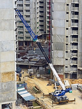 建設(shè),起重機,建筑施工