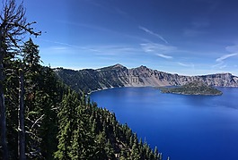 火山口湖,湖,水