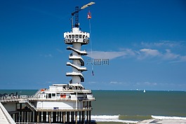 海,建筑,地平线