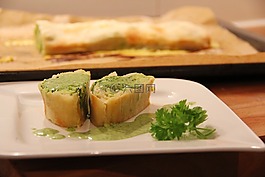 馅奶酪卷,厨师,蔬菜