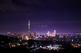 夜景,城市,背景