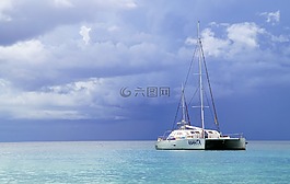小船,海,假日