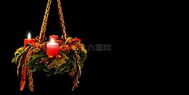 來(lái)臨,圣誕節(jié),來(lái)臨的花環(huán)