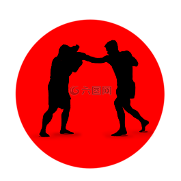 拳擊,圖標(biāo),側(cè)影