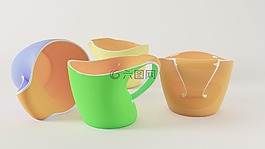 杯,咖啡,希臘咖啡