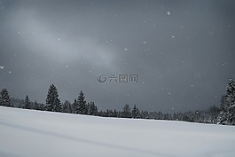 雪,夜,天空
