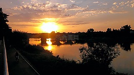夜,日落,pirna