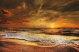太陽,海灘,丹麥