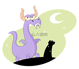 紫色的龙,神奇的动物,怪物