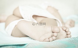 兒童,放松,腳