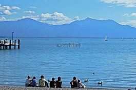 山,景觀,天空