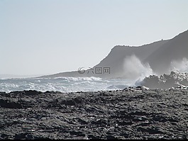 石,海,自然