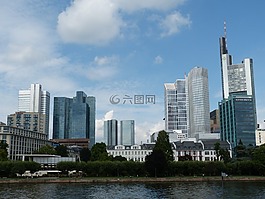 法蘭克福,城市景觀,摩天大樓