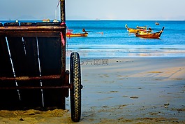 購物車,車輪,沙