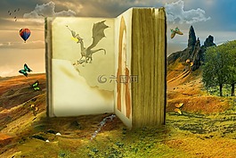 幻想,景观,沙丘