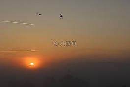 天空,太陽,云