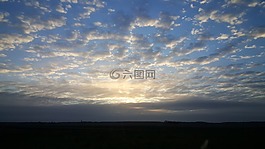 云,旭,早上