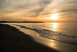 日落,海,abendstimmung