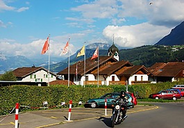 盧塞恩湖區(qū)域,瑞士,摩托車