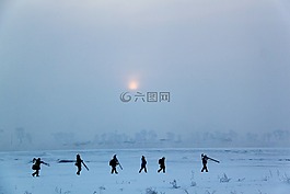 攝影,雪,結(jié)隊