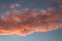 云,粉红色,日落