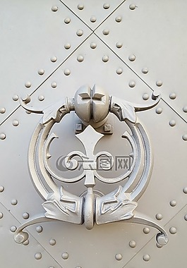 doorknocker,鐵金屬,灰色