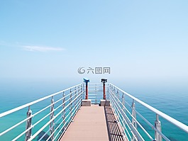 碼頭,海,查看