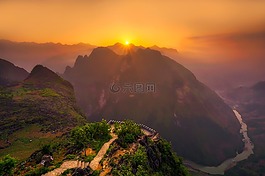 越南,山,河
