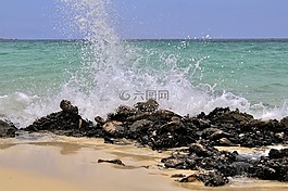波,海洋,海灘