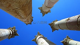 羅馬列,約旦,天空