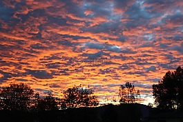 余輝,天空,地平線