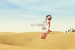 夏季,年輕女子,女子
