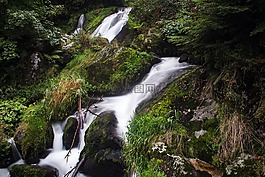 水域,瀑布,河