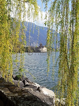 景觀,湖,城堡