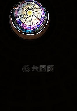 染色玻璃,窗口,教堂
