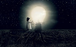 光,理念,女孩
