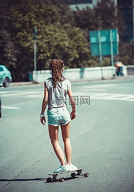 在海灘上拍攝,女孩,連衣裙
