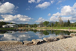 表面,天空,池塘